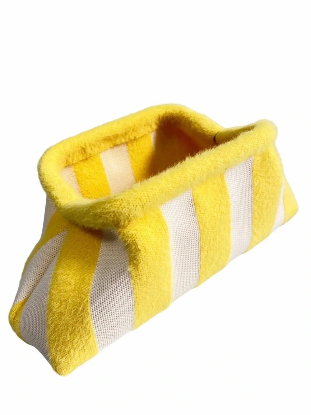 A Classy Chic Boutique Yellow and White Striped Accent Pillow